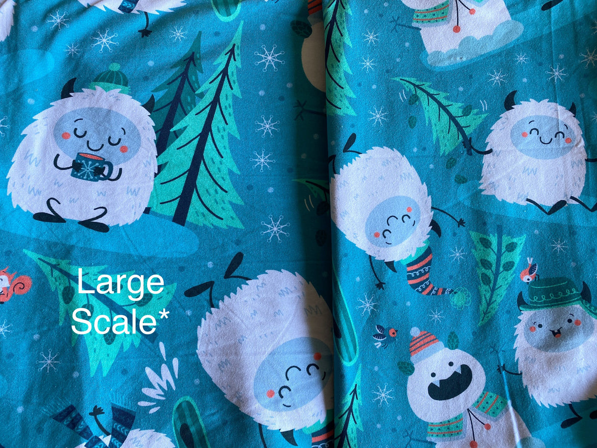 *Large Scale* Christmas Yeti by Angela Sbandelli- by the metre