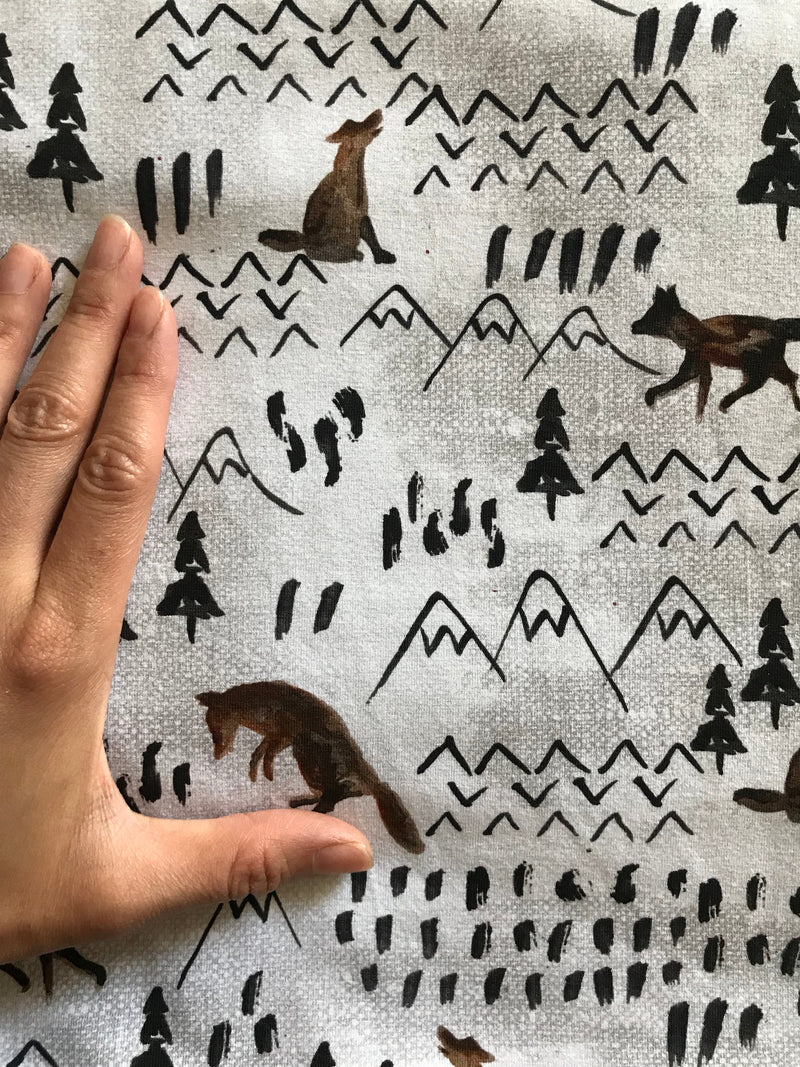 R45 PREORDER - Winter Foxscape - by the 1/2 metre (7994414629102) (8470798631150) (8470804005102)