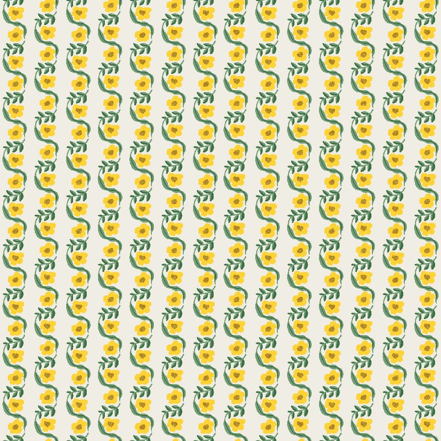 Bramble- Messina Stripe- Yellow Metallic- Cotton Poplin - PER 1/4 METRE (7946503127278)