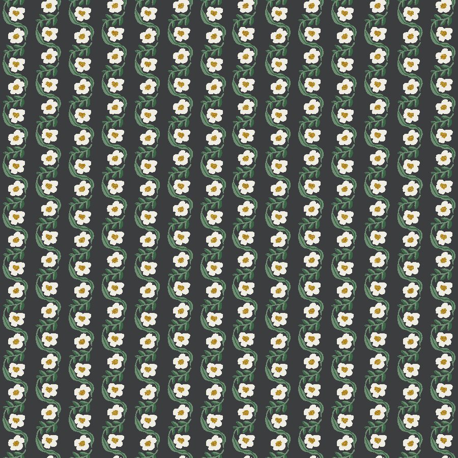 Copy of Rifle Paper Co. Bon Voyage Meadow Black Metallic- Cotton Poplin - Cotton + Steel - PER 1/4 METRE (7946502078702)