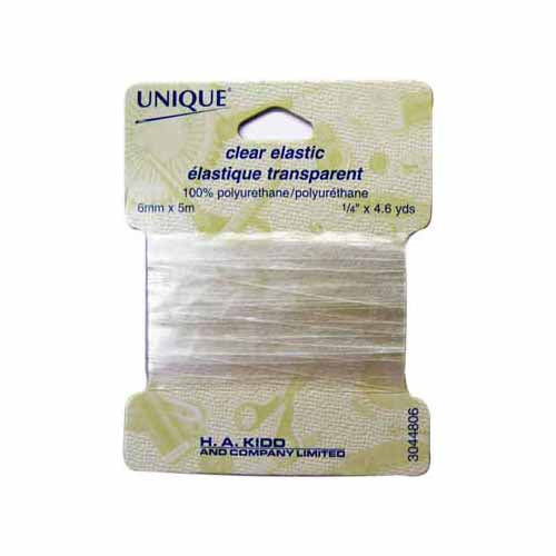 Clear Elastic 1/4