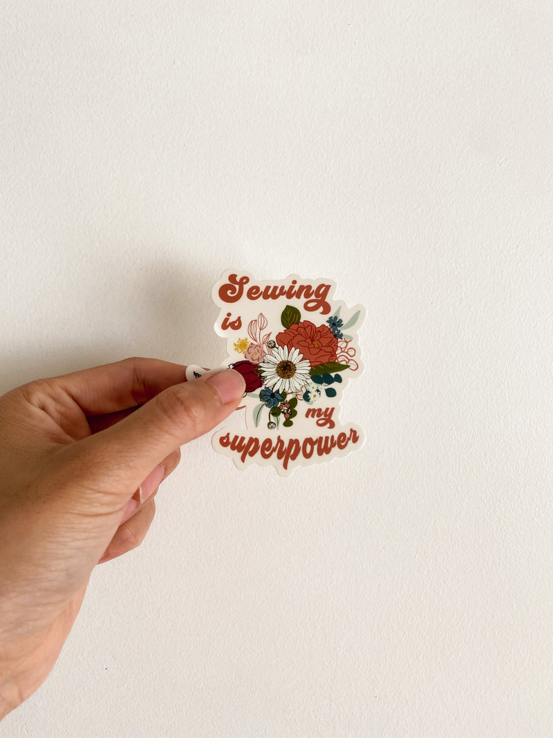 Vinyl Sticker - Sewing is my Superpower (7911772029166)